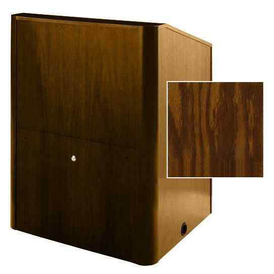 Sound-Craft MMR36V-Dark Oak Instructor LG Series 48"H x 36"W Multimedia Lectern with Dark Oak Wood Veneer