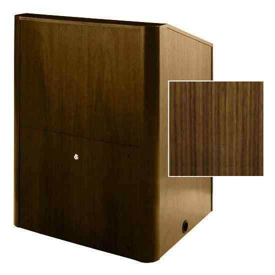 Sound-Craft MMR36V-Walnut Instructor LG Series 48"H x 36"W Multimedia Lectern with Walnut Wood Veneer