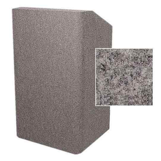 Sound-Craft RCC36-Gunmetal Instructor Series 47"H x 36"W Radius Corner Lectern with Gunmetal Carpeted Fabric - Image 3
