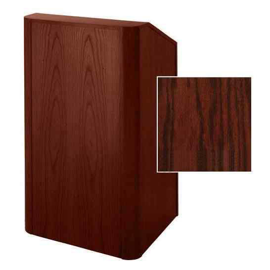 Sound-Craft RCV27-Dark Cherry Instructor Series 47"H x 27"W Radius Corner Lectern with Dark Cherry Wood Veneer