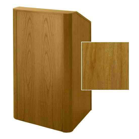 Sound-Craft RCV27-Natural Mahogany Instructor Series 47"H x 27"W Radius Corner Lectern with Natural Mahogany Wood Veneer