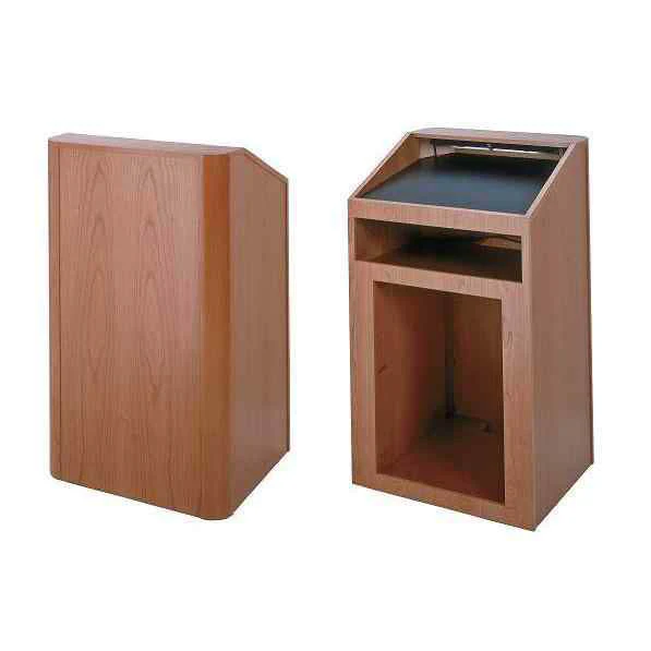 Sound-Craft RCV36-Natural Oak Instructor Series 47"H x 36"W Radius Corner Lectern with Natural Oak Wood Veneer - Image 2