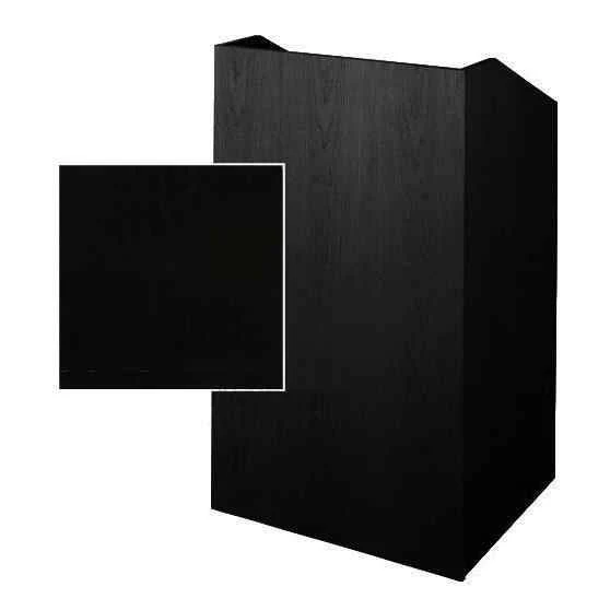 Sound-Craft SCV27-Black Lacquer on Oak Classic Series 47"H x 27"W Square Corner Lectern with Black Lacquer on Oak Wood Veneer