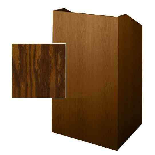 Sound-Craft SCV27-Dark Oak Classic Series 47"H x 27"W Square Corner Lectern with Dark Oak Wood Veneer - Image 3