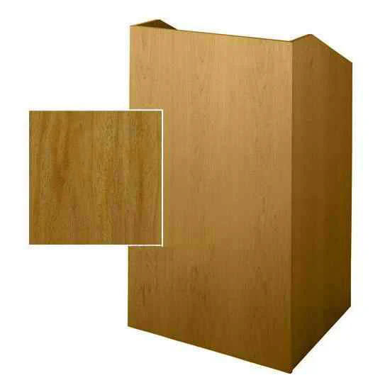 Sound-Craft SCV27-Natural Mahogany Classic Series 47"H x 27"W Square Corner Lectern with Natural Mahogany Wood Veneer