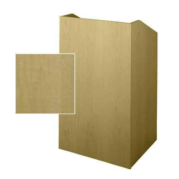 Sound-Craft SCV27-Natural Maple Classic Series 47"H x 27"W Square Corner Lectern with Natural Maple Wood Veneer