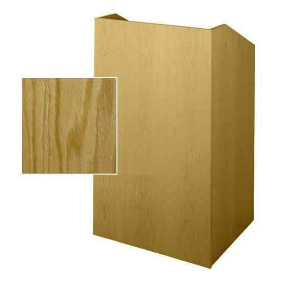 Sound-Craft SCV27-Natural Oak Classic Series 47"H x 27"W Square Corner Lectern with Natural Oak Wood Veneer