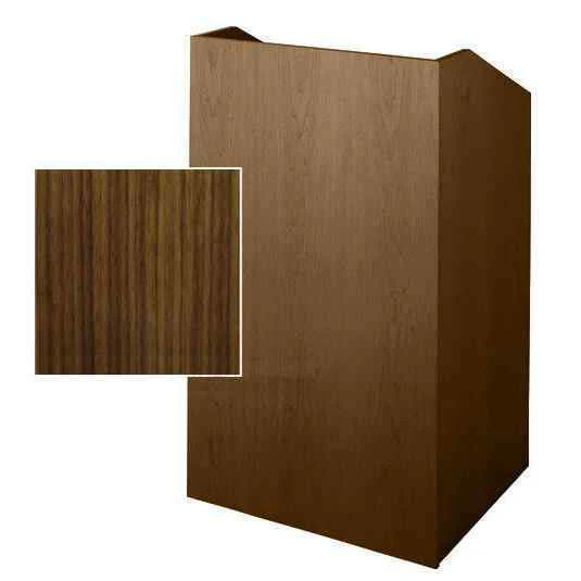 Sound-Craft SCV27-Walnut Classic Series 47"H x 27"W Square Corner Lectern with Walnut Wood Veneer