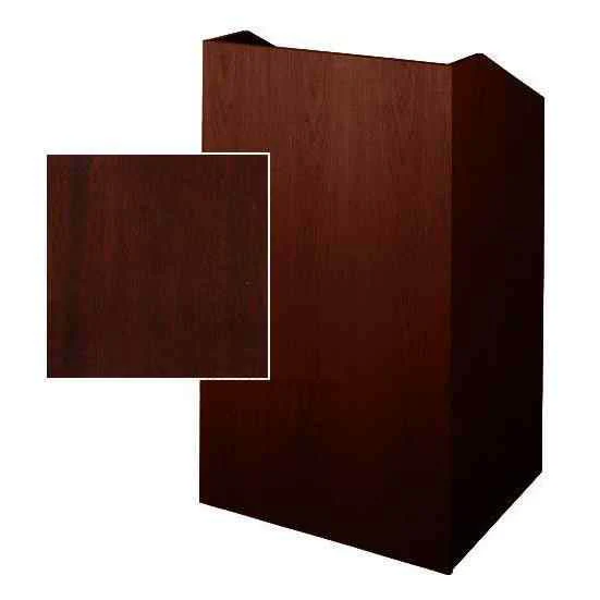 Sound-Craft SCV36-Dark Mahogany Classic Series 47"H x 36"W Square Corner Lectern with Dark Mahogany Wood Veneer