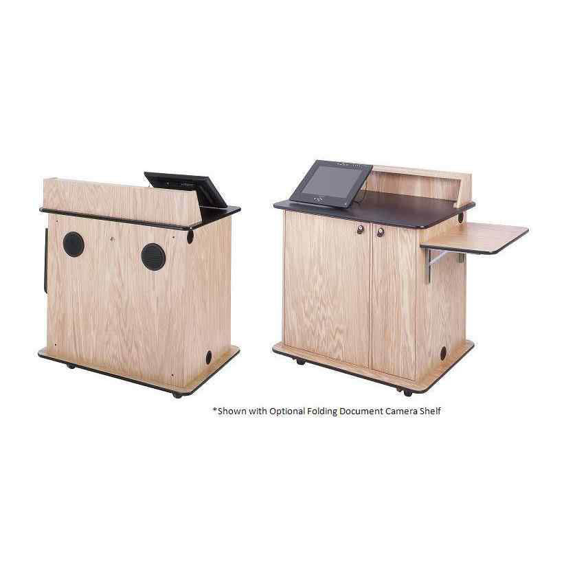 Sound-Craft SML-2-Dark Oak Intelligent Series 42.88"H Multimedia Workstation with Dark Oak Wood Veneer - Image 2