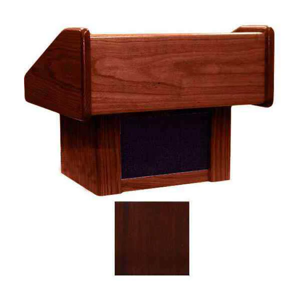 Sound-Craft TCA Club Series 17"H Portable Tabletop Lectern with Dark Mahogany Finish