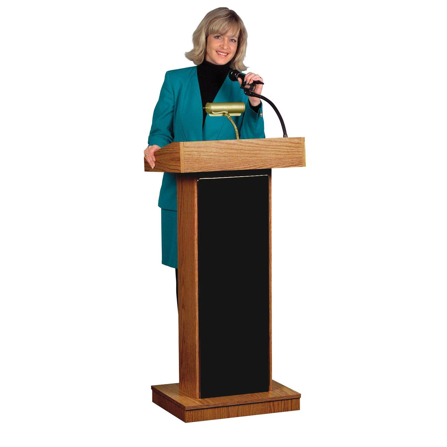 The Orator Lectern (Fixed-height, Mahogany) & Wireless Headset Mic - Image 2
