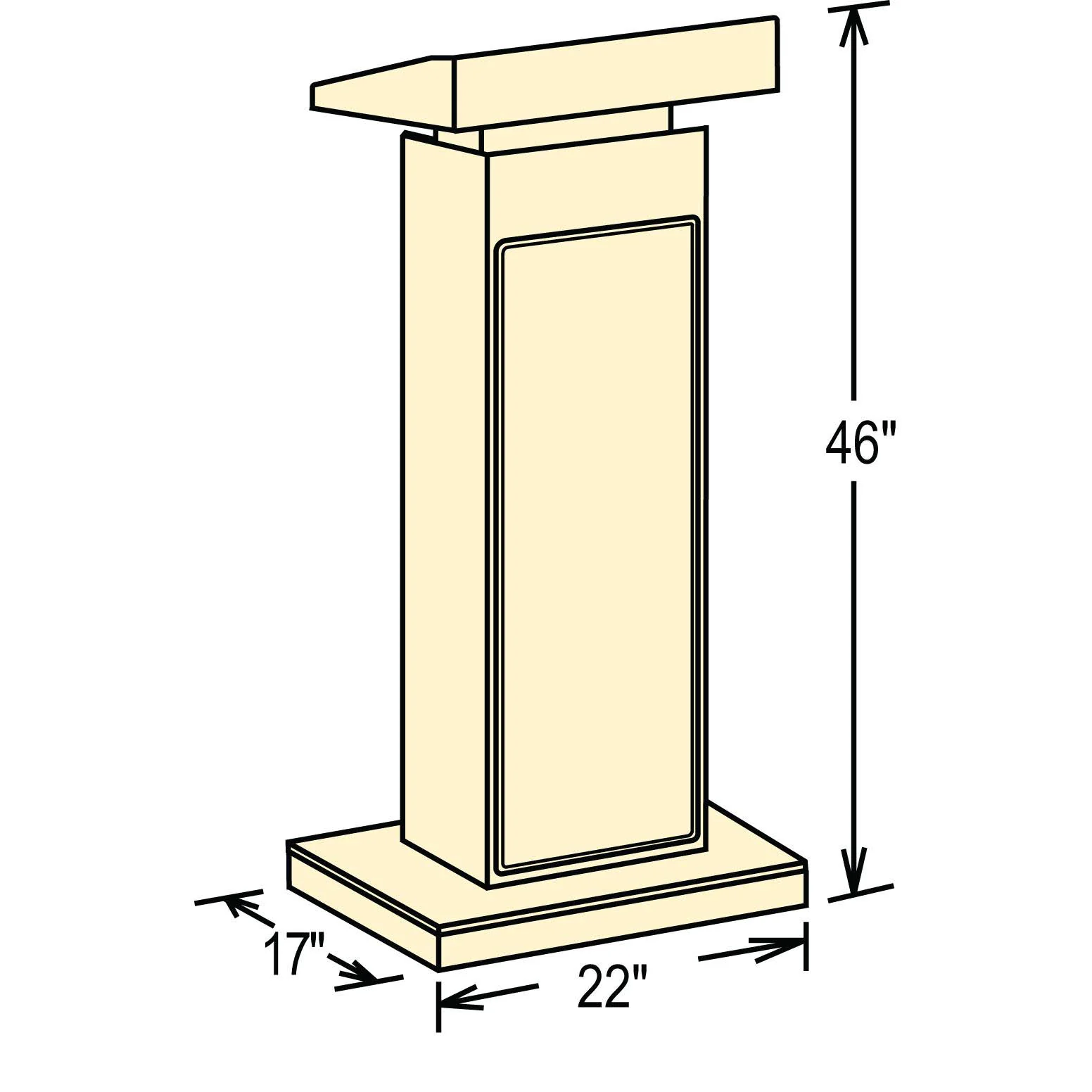 The Orator Lectern (Fixed-height, Mahogany) & Wireless Tie clip/ lavalier Mic - Image 3