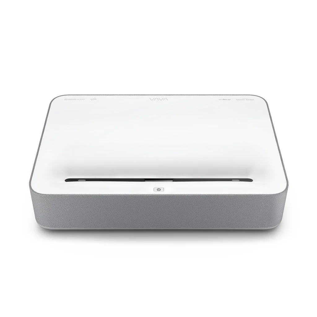 VAVA 4K UST Projector Ultra Short Throw 2500 Lumen Laser TV LT002-W (White) - Open Box