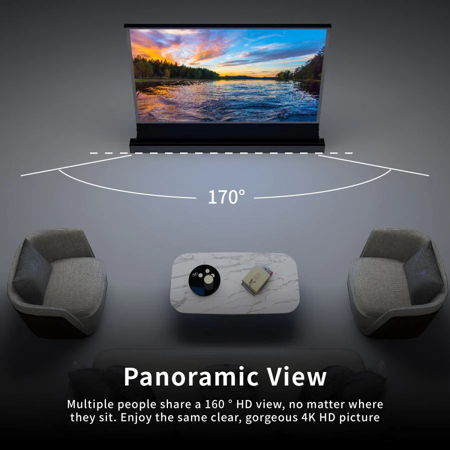 Vividstorm Motorized Floor Rising ALR Projector Screen for Ultra Short Throw Projectors 120 Inch - VSDSTUST120H - Image 6