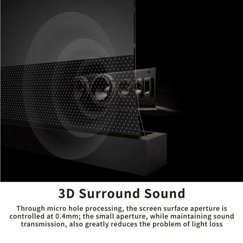 Vividstorm Motorized Floor Rising ALR Projector Screen for Ultra Short Throw Projectors 92 Inch with Acoustically Transparent Bottom Black Border - VSDSTUST92HP - Image 3