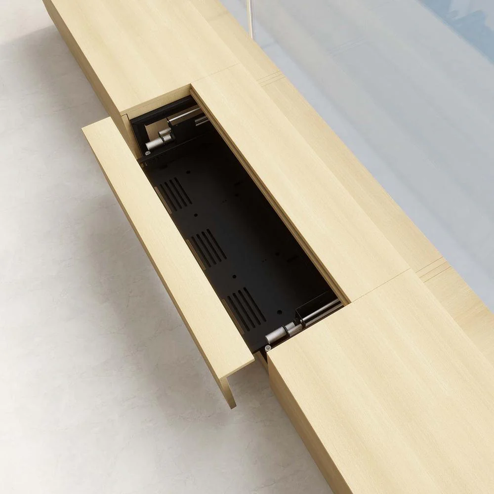 Vividstorm VC22BC120K Barcelona Mark III Motorized UST Laser TV Cabinet - Oak - Image 3