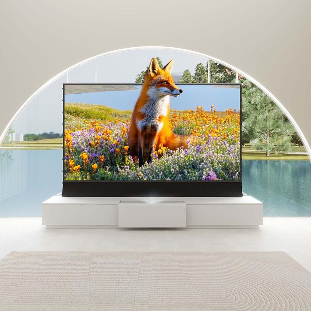 Vividstorm VC22BC130W Barcelona Mark III Motorized UST Laser TV Cabinet - White