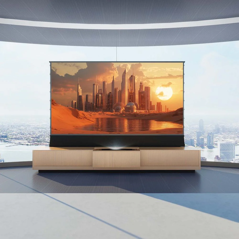 Vividstorm VC49GE130C Geneva Motorized UST Laser TV Cabinet - Champagne