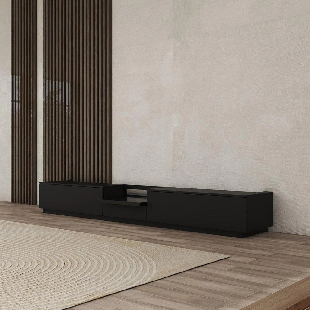 Vividstorm VC69BL100B-LC Berlin Leica Cine 1 Edition Motorized UST Laser TV Cabinet - Black - Image 3