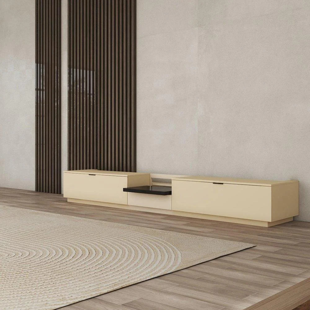Vividstorm VC69BL100K-LC Berlin Leica Cine 1 Edition Motorized UST Laser TV Cabinet - Oak - Image 2