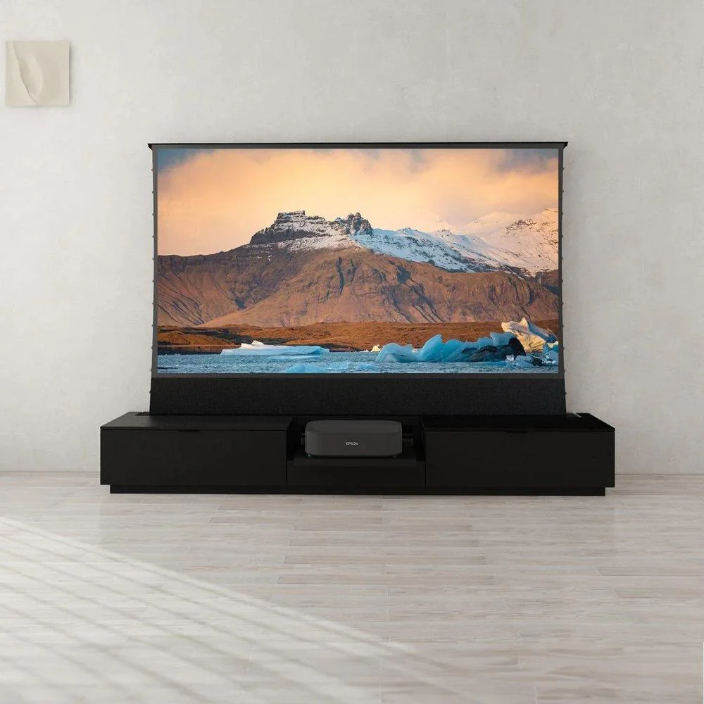 Vividstorm VC69BL120B-EP Berlin Epson Edition Motorized UST Laser TV Cabinet - Black
