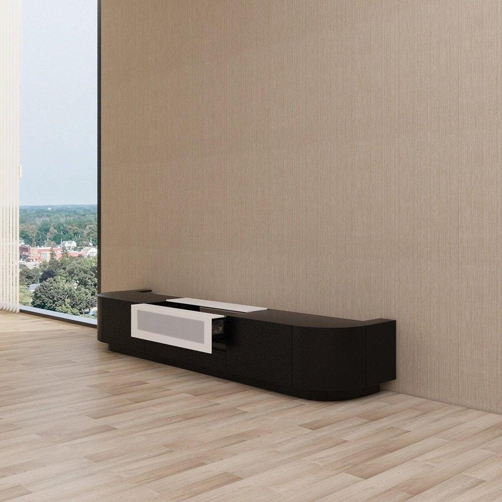 Vividstorm VC89FR100B Florence Motorized UST Laser TV Cabinet - Black - Image 3