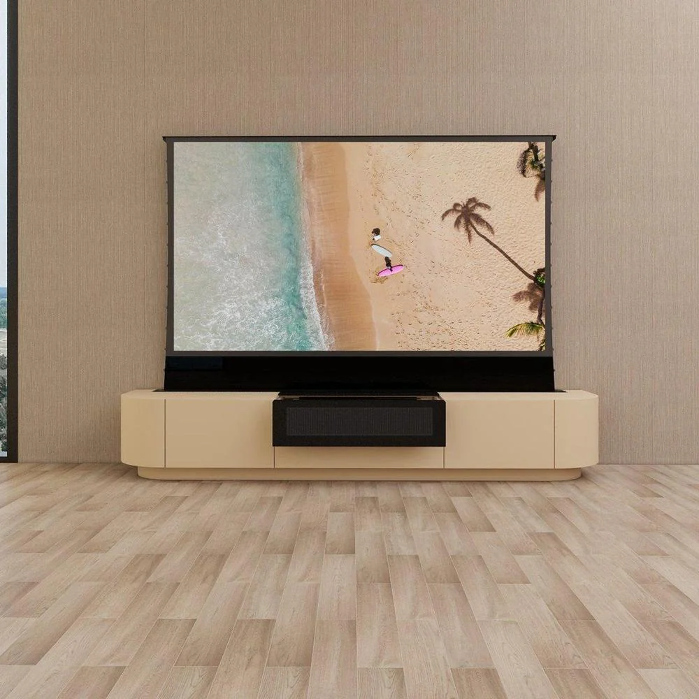 Vividstorm VC89FR120K Florence Motorized UST Laser TV Cabinet - Oak