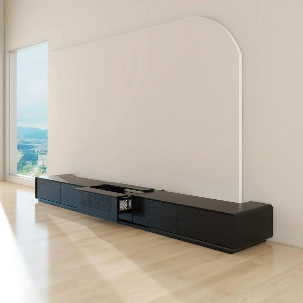 Vividstorm VC99CH100B Copenhagen Motorized UST Laser TV Cabinet - Black - Image 3