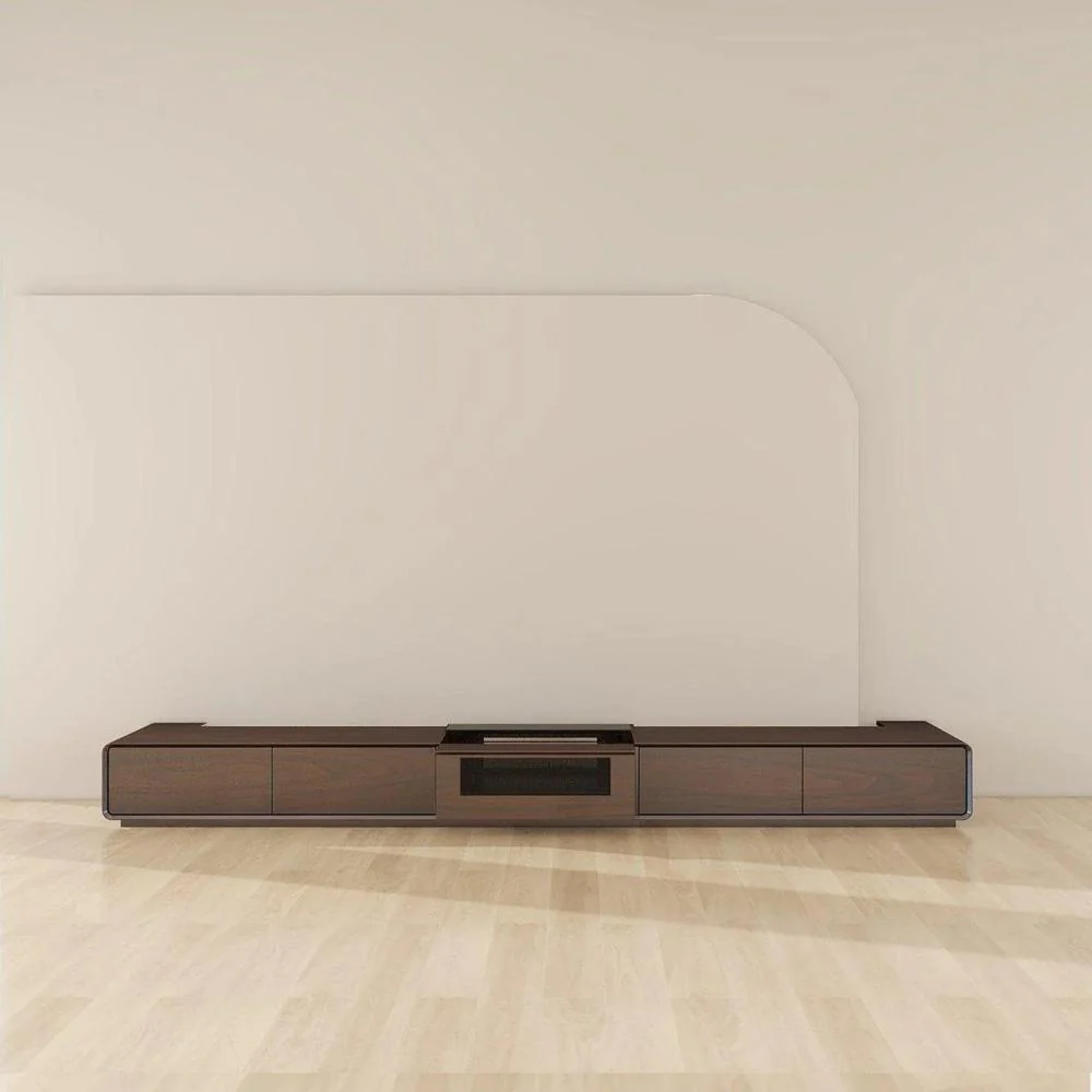 Vividstorm VC99CH100N Copenhagen Motorized UST Laser TV Cabinet - Walnut - Image 2