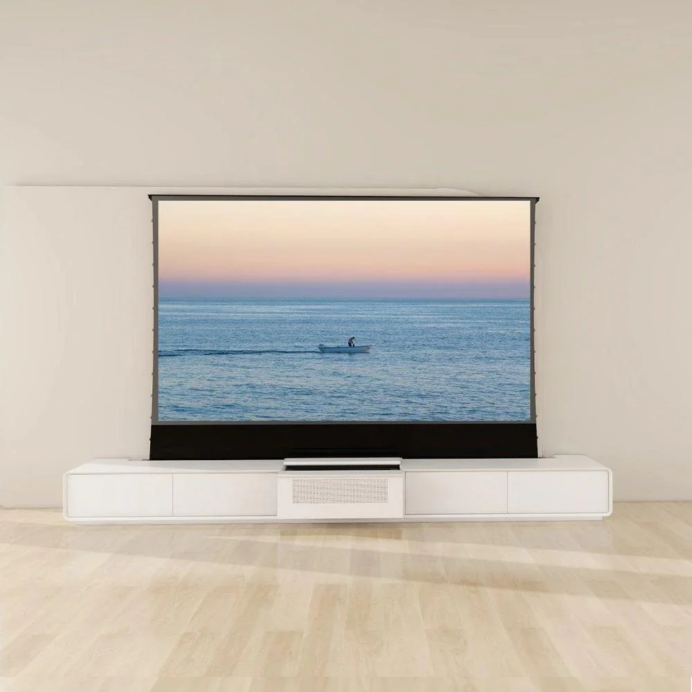 Vividstorm VC99CH100W Copenhagen Motorized UST Laser TV Cabinet - White