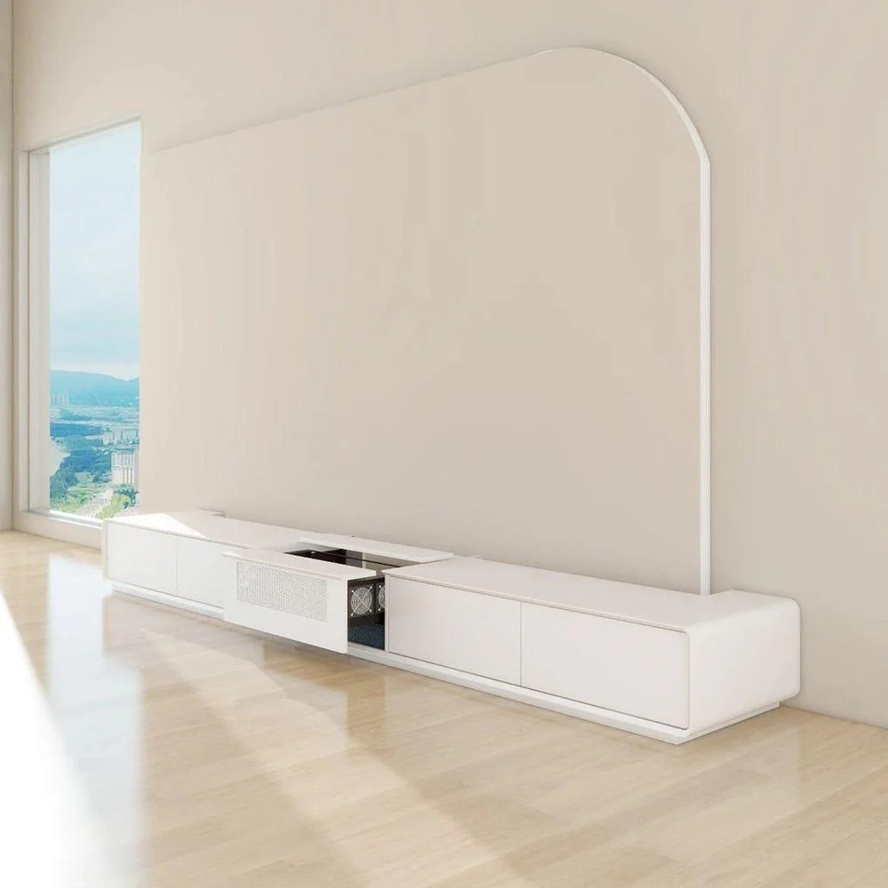 Vividstorm VC99CH100W Copenhagen Motorized UST Laser TV Cabinet - White - Image 3