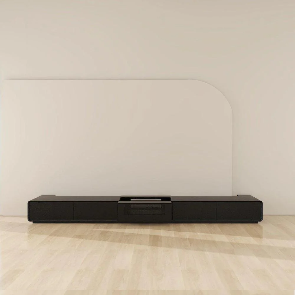 Vividstorm VC99CH120B Copenhagen Motorized UST Laser TV Cabinet - Black - Image 2