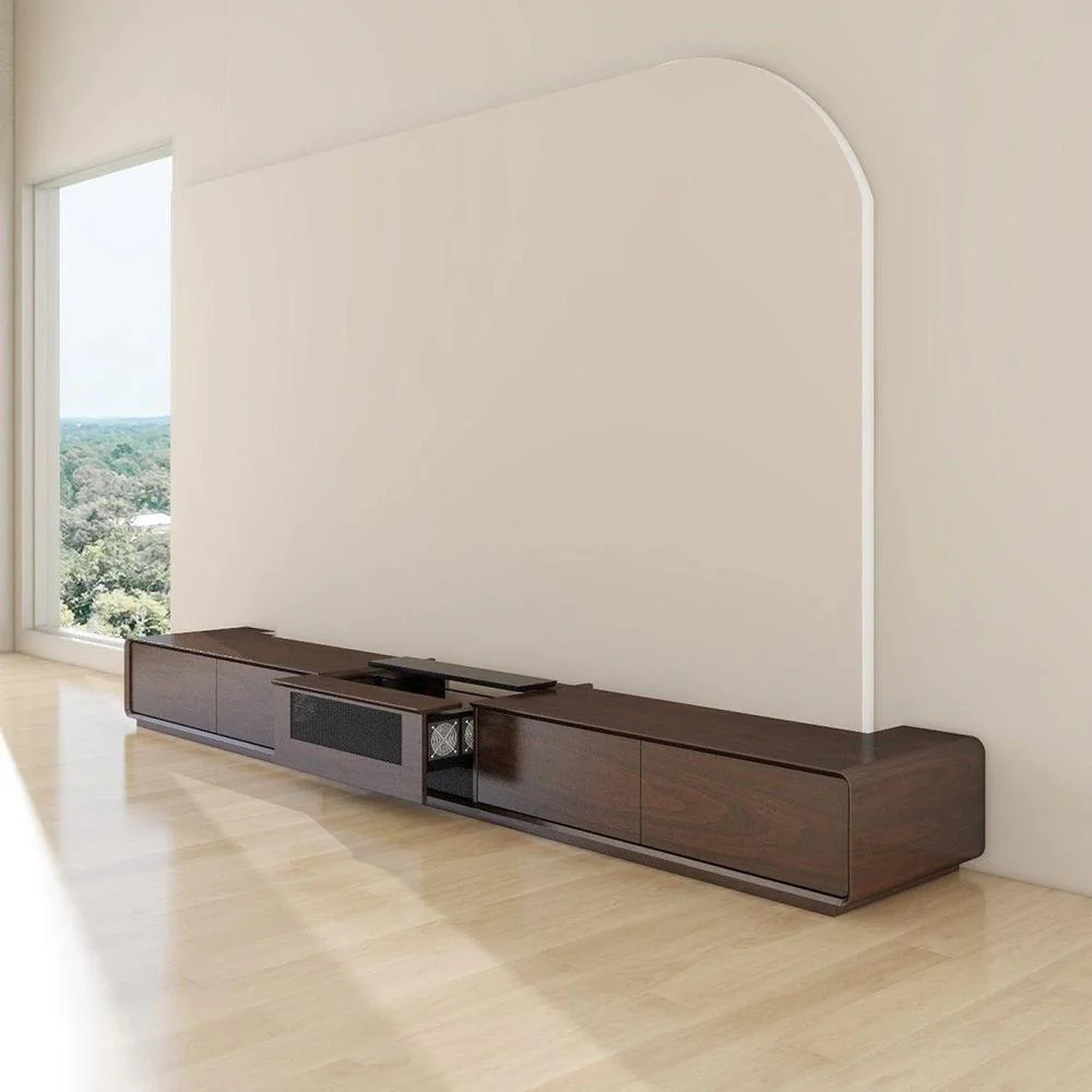 Vividstorm VC99CH120N Copenhagen Motorized UST Laser TV Cabinet - Walnut - Image 3