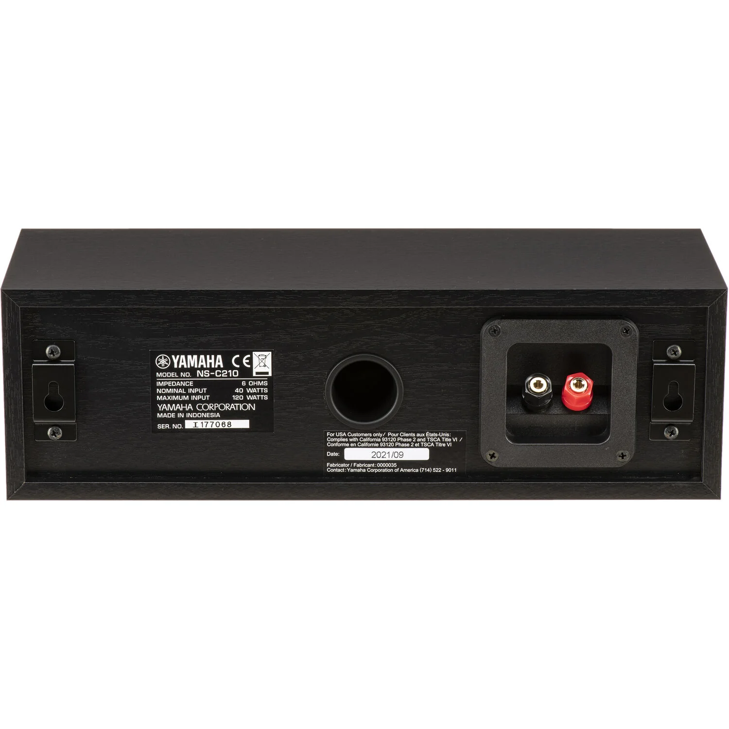 Yamaha NS-C210 Two-Way Center Channel Speaker (Black) - NS-C210BL - Image 3